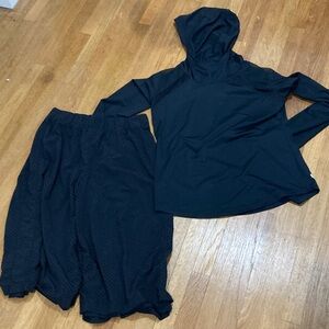 Zella Black Activewear Set, Bottoms Size M, Top Size L